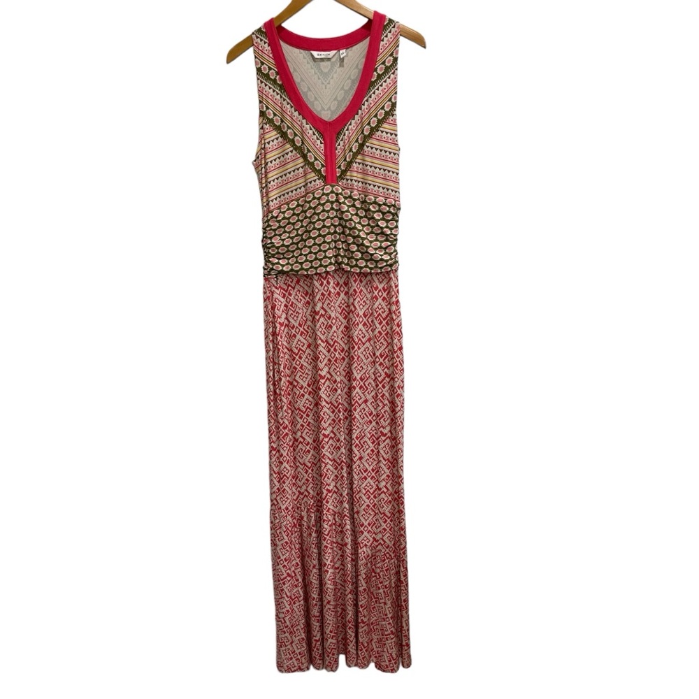 ATHLETA Athleta Tide Pink Maya Maxi Dress with Ruched Waist & Pocket Size Large